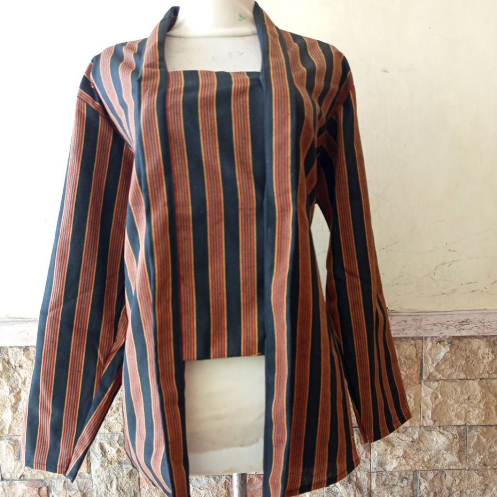 Baju lurik wanita sorjan wanita dewasa atasan lurik kutubaru