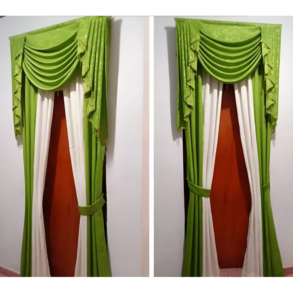 gorden poni gelombang rumbai hordeng sepanyol mewah poni pintu kabar 1 meter