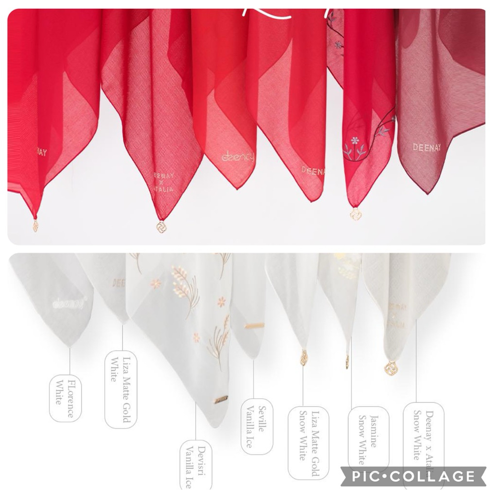 Deenay Liza Merah Putih - Kerudung/Hijab Voal Merah Putih Deenay