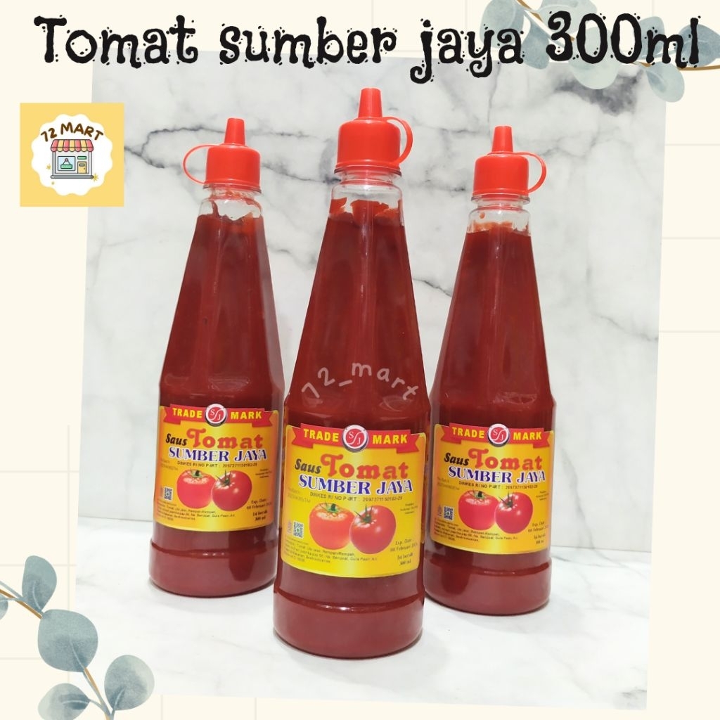 Tomat Sumber Jaya 300ml/Saos merah/Saos Nasi Goreng Merah/