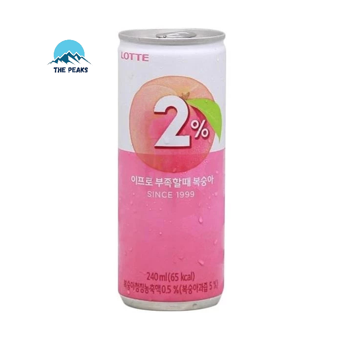 

(The Peaks) Lotte Refreshing Water 2% Peach / Minuman Buah Persik 240 Ml
