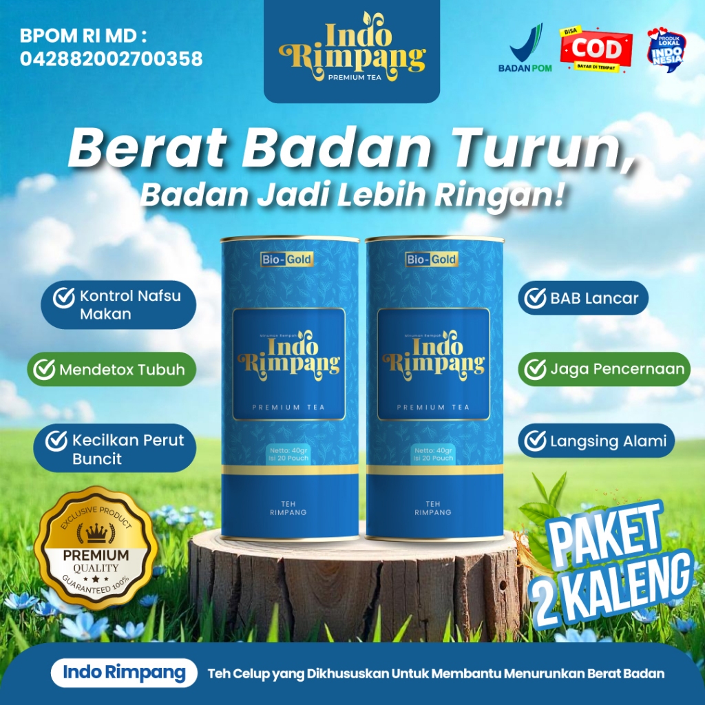 

Indo Rimpang Premium Tea - Teh Herbal Rempah Untuk Diet Sehat dan Perut Lebih Ringan