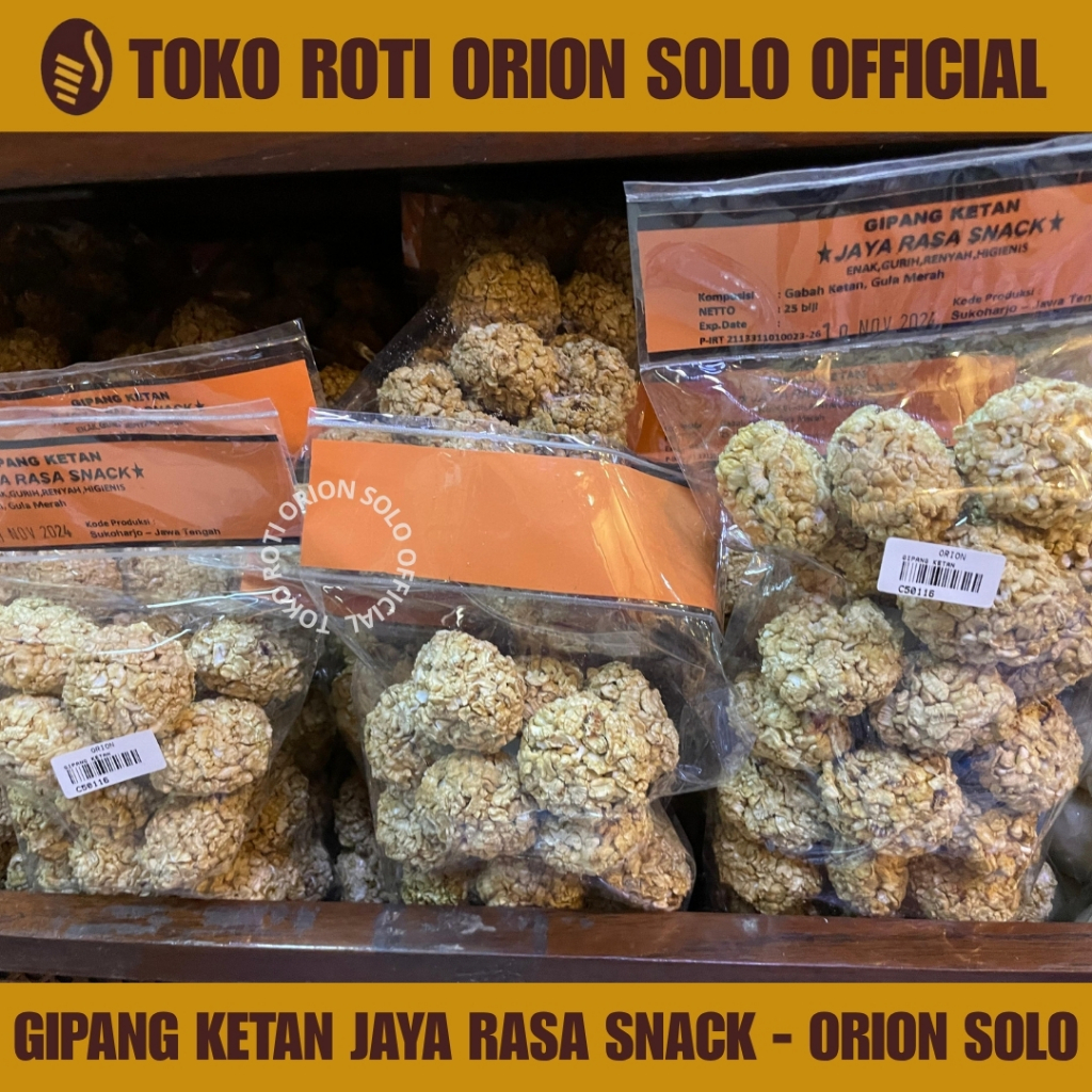 

Gipang Ketan Jaya Rasa Snack - Orion Solo