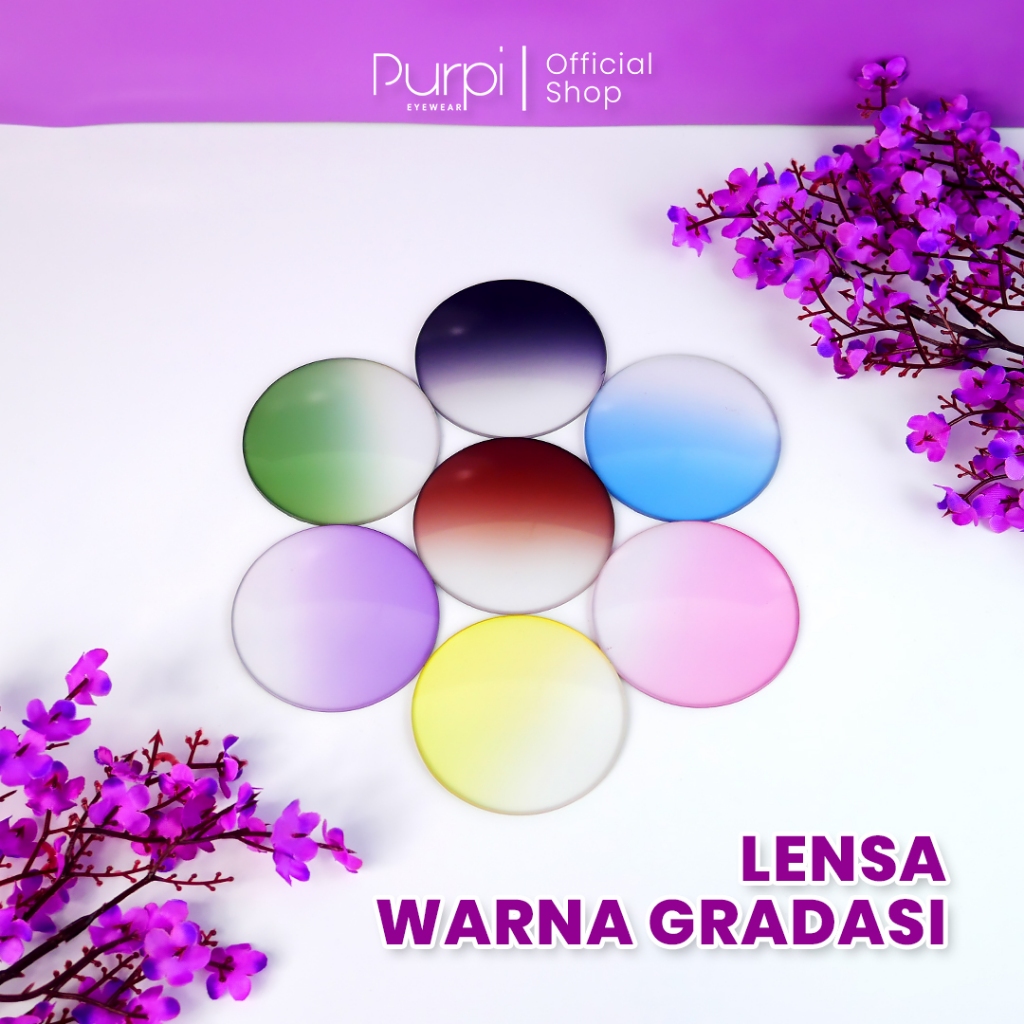 Lensa Kacamata Warna Gradasi Permanen