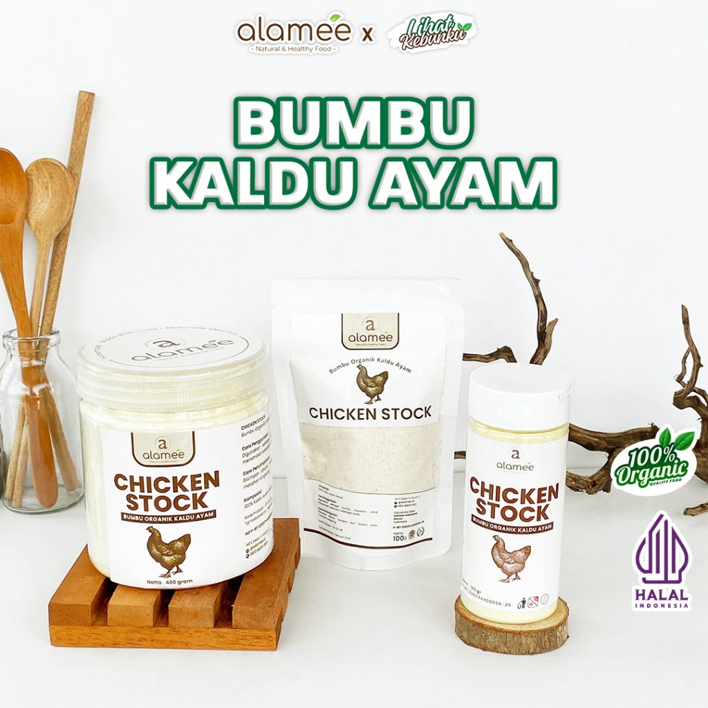 

ALAMEE Kaldu Ayam Bubuk Chicken Stock Powder Extract Seasoning Murni Bumbu Organik LIHAT KEBUNKU