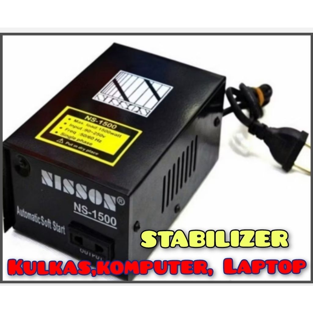 STABILIZER TV KULKAS KOMPUTER MESIN CUCI AUTOMATIS STARTING 1500