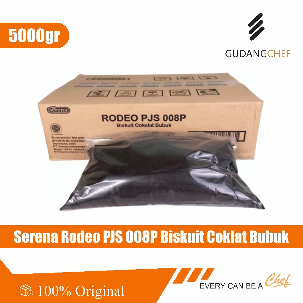 

Serena Rodeo PJS 008P Biskuit Coklat Bubuk 5kg - Bubuk Cokelat untuk Topping & Campuran Dessert