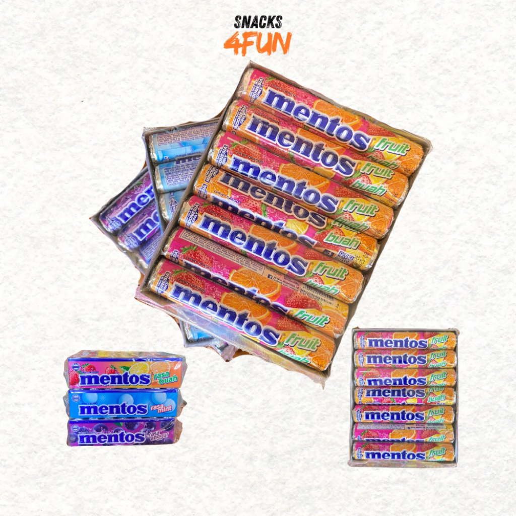 

Permen Mentos Roll Aneka rasa 1 Pack isi 14 Roll