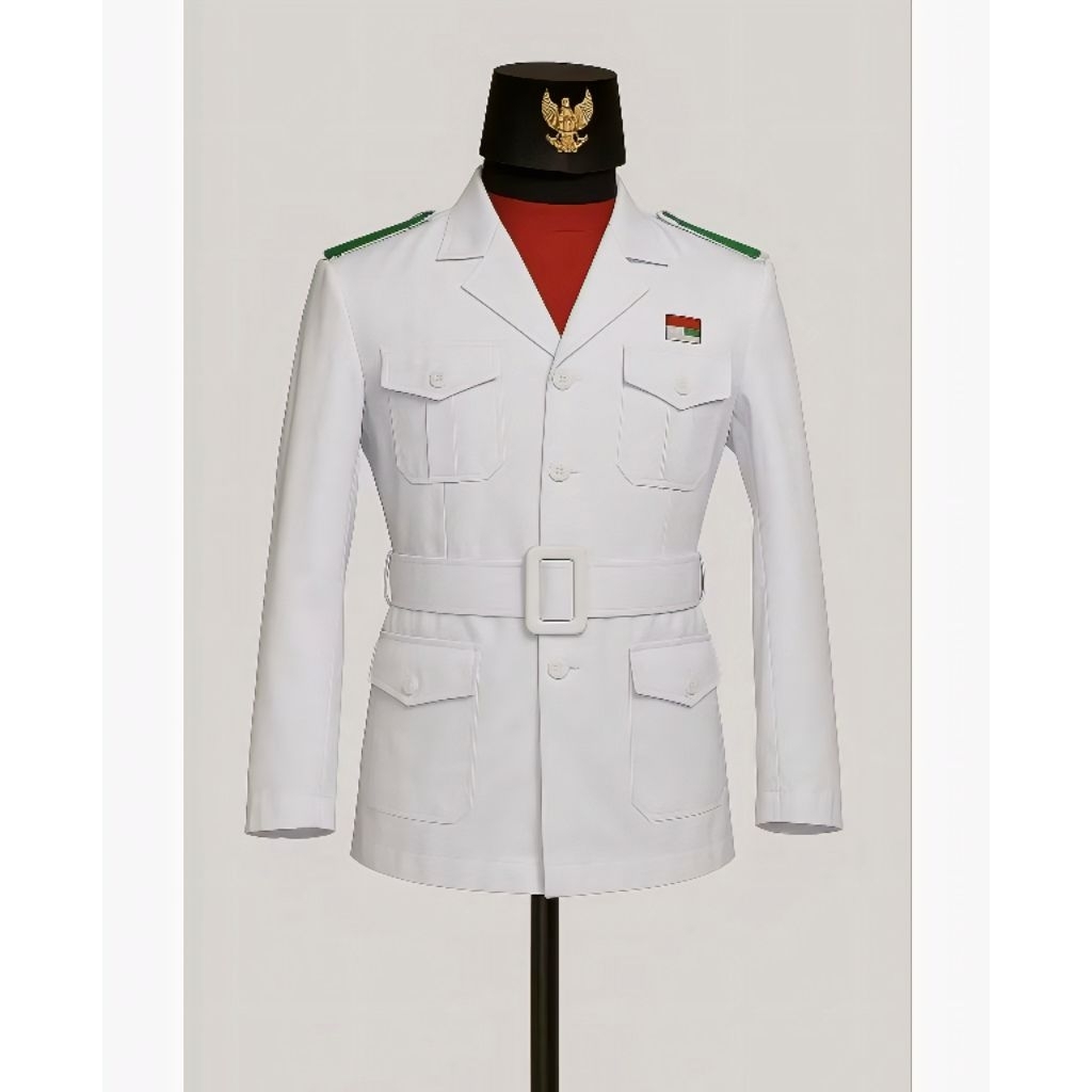 Seragam paskibra putih / atasan paskibra / seragam pdu paskibra / pria wanita