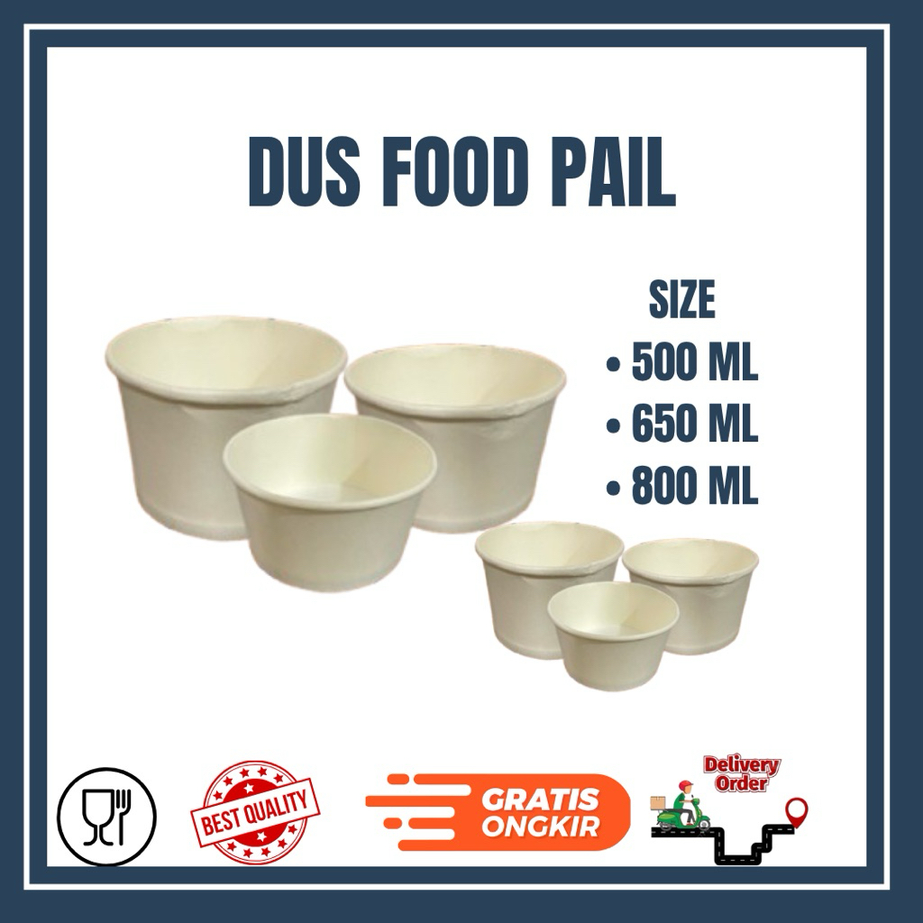Paper Bowl / Paper Rice Bowl / Mangkok Ivory / Paper Bowl Polos / Tanpa Tutup