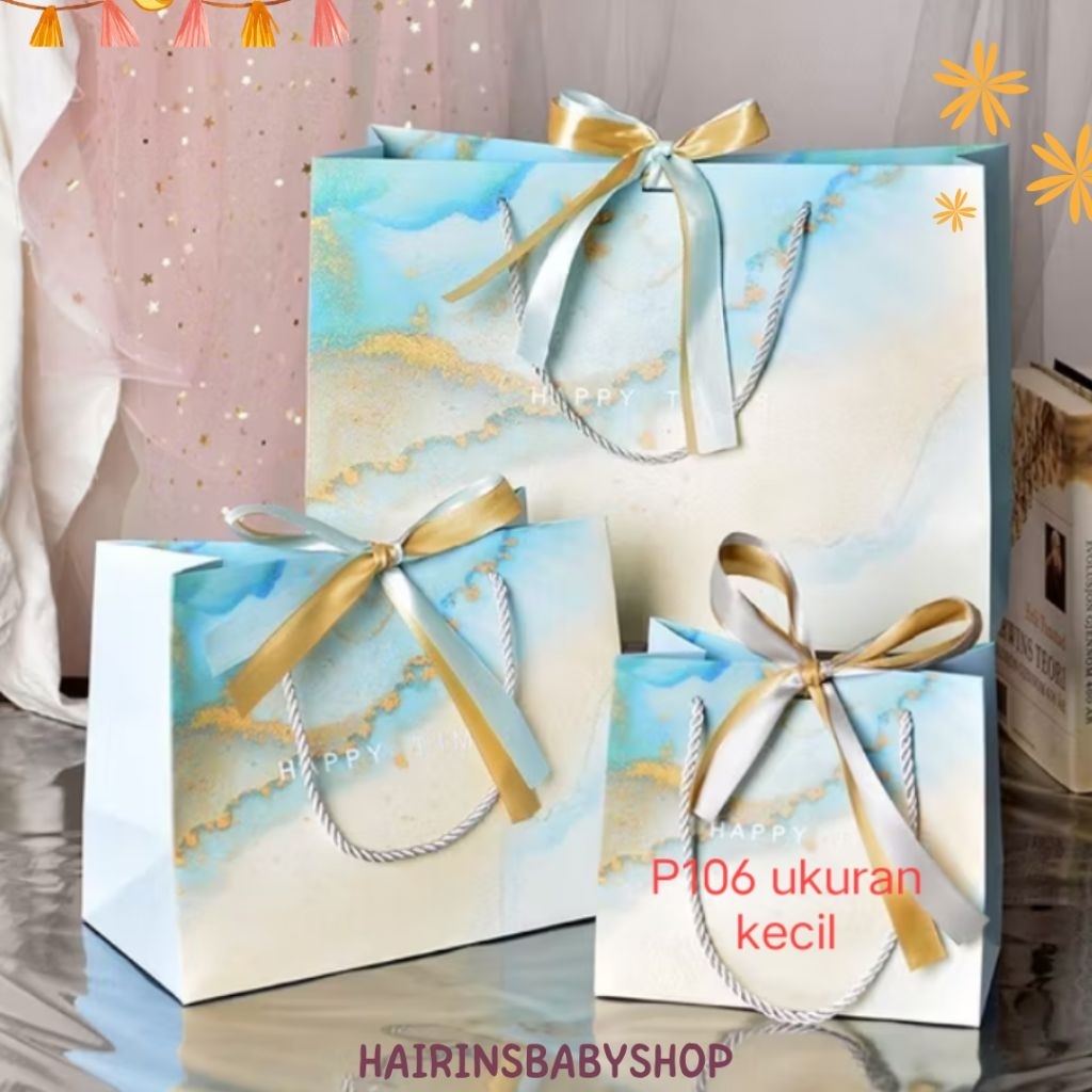 

P106 PAPER BAG KADO GIFT BAG TAS HAMPERS UKURAN KECIL 18x10x16CM