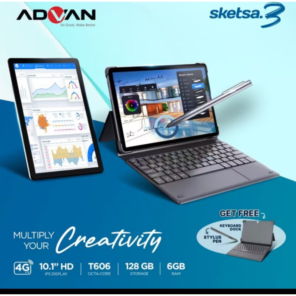 ADVAN TABLET SKETSA DUAL SIMCARD