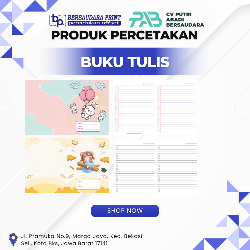 

Buku tulis/catatan/sekolah/umum/cover batik