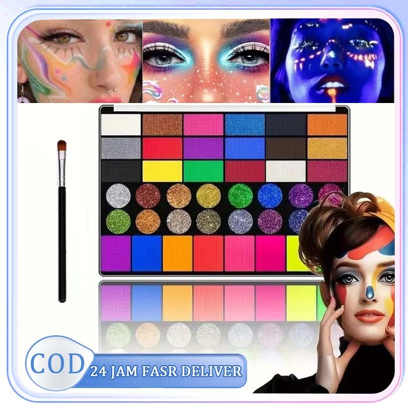 42 Warna Body Face Painting Make Up Cat Body Painting Wajah Face Body Painting Make Up Set