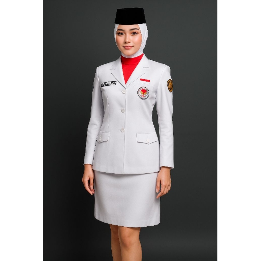 setelan baju pdu paskibra wanita/satu set baju pdu paskibra wanita/baju pdu paskibra/seragam pdu pas