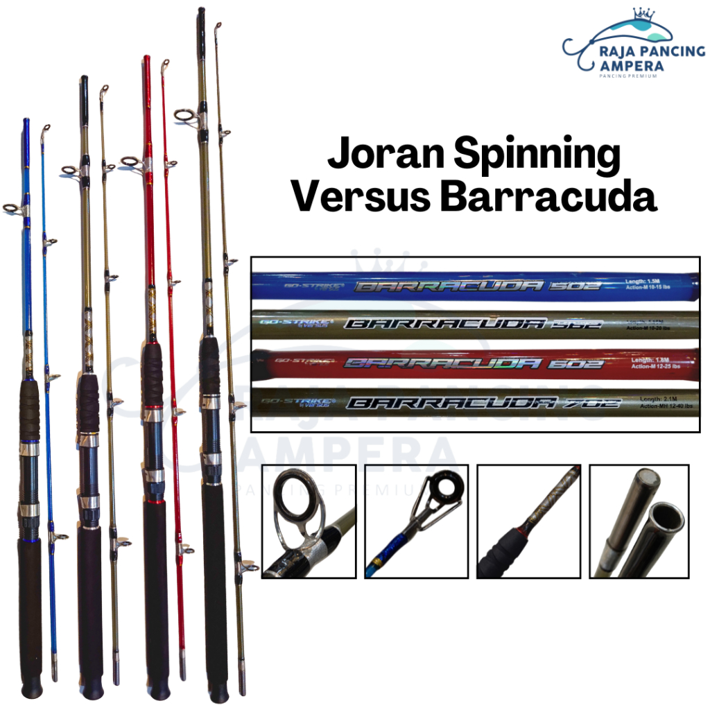 Joran GoStrike Versus Barracuda | Stik Pancing Sambung 2 Kaku Full Eva Transparan