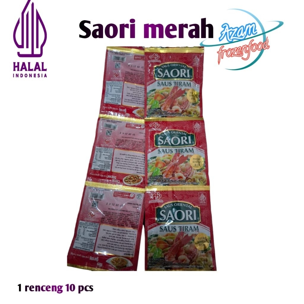 

Saori saus tiram 1 renceng 10 sachet