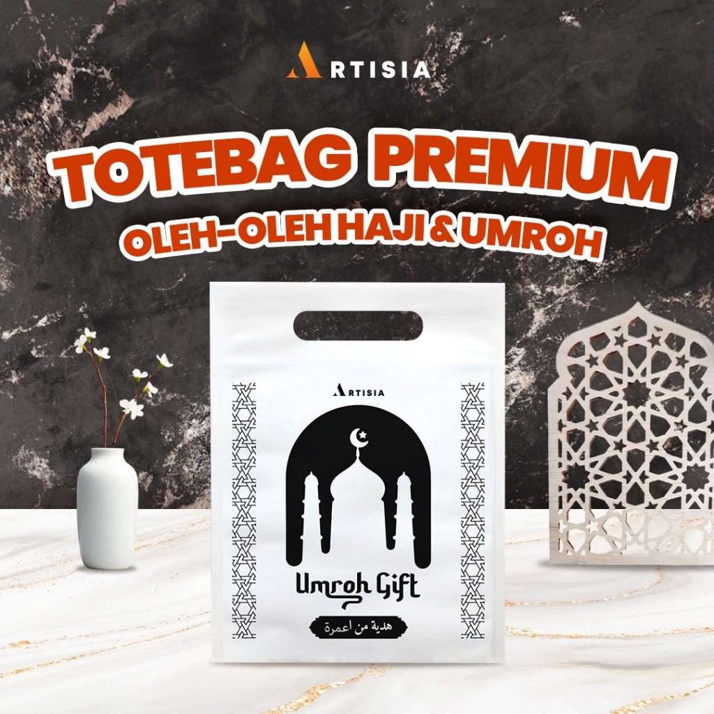 

Artisia Kemasan Premium Oleh-Oleh Haji Umroh Tas Totebag Botol Zamzam Ziplock Kurma Kismis Coklat Kacang - TAS SAJA