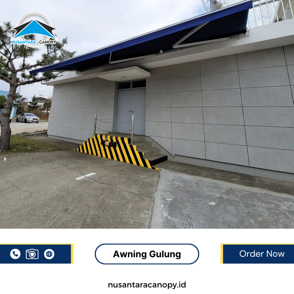 Kanopi Lipat Gulung Otomatis dan Manual Bergaransi - Kanopi Lipat Buka Tutup Portable Outdoor Murah