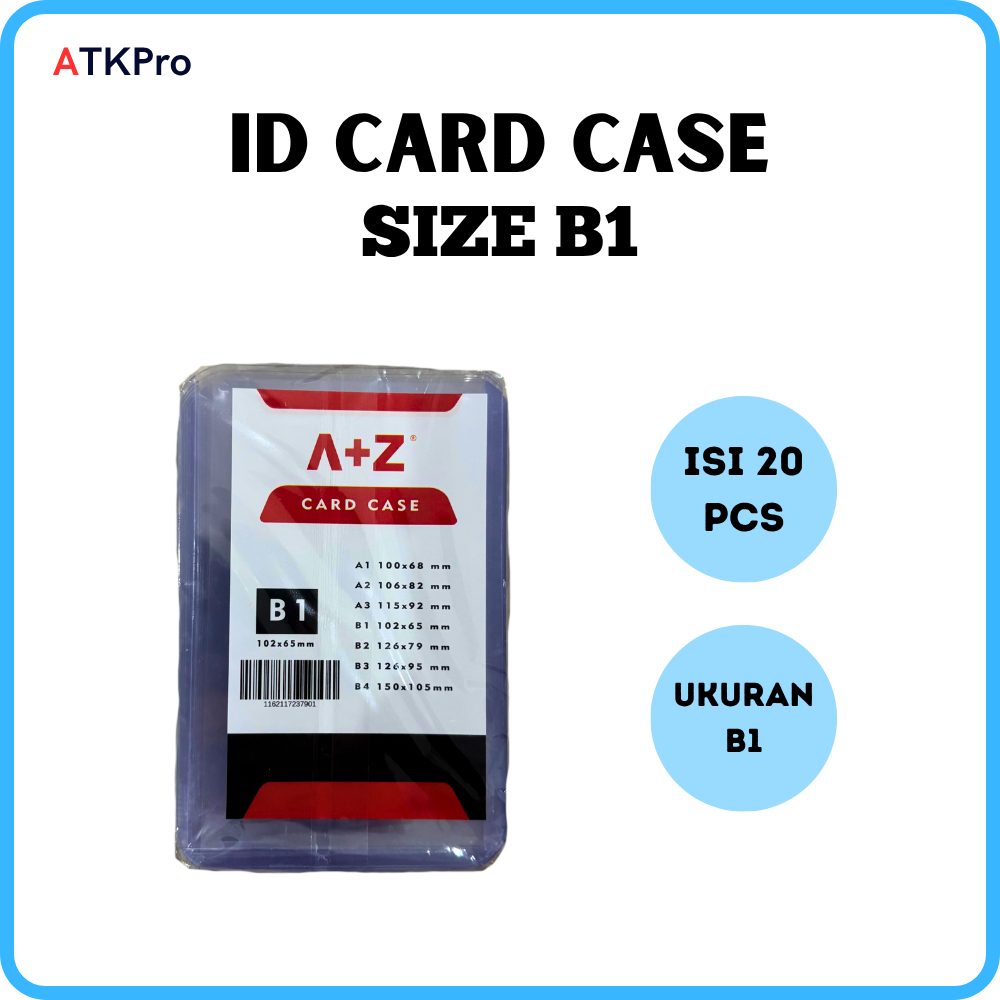 

ID Card Case Plastik B1 AZ Isi 20 pcs Plastik Name Tag Ukuran B1 ID Card Mika B1