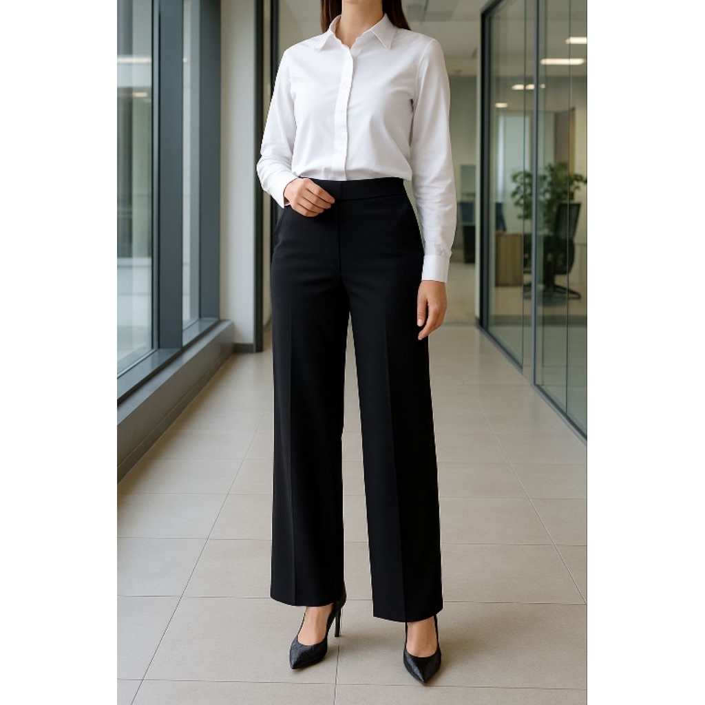 Celana Panjang Kulot Bahan Scuba/ Celana Wanita