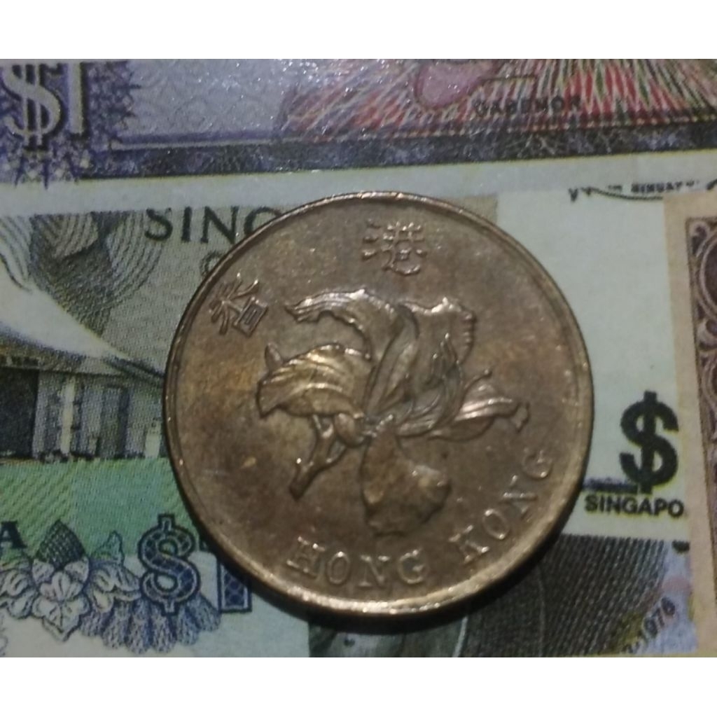 Koin 50 cents Hongkong tahun 1998