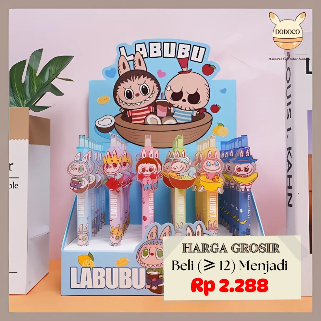 

Pena Tinta Biru Pulpen Cetek Aklirik Karakter Lucu Pena 0.05MM 0.38MM Motif Kuromi Labubu AT45