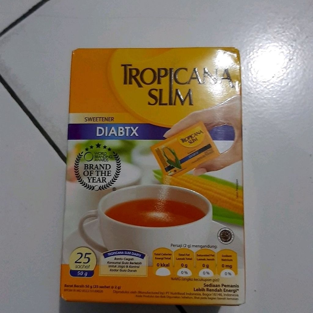 

Tropicana Slim ~ swetener DIABTX 25 sachet Gula Sugar