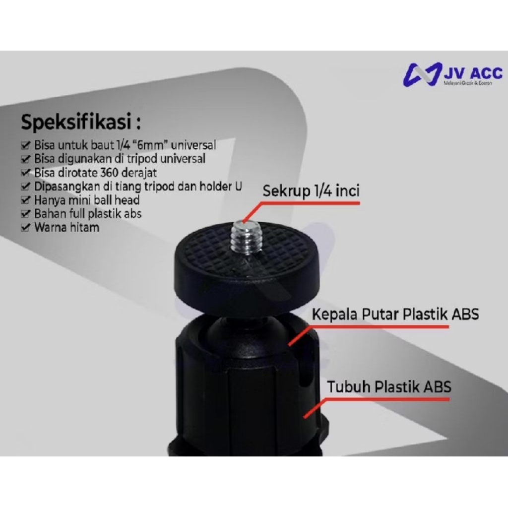 MINI BALLHEAD TRIPOD UNTUK HOLDER U