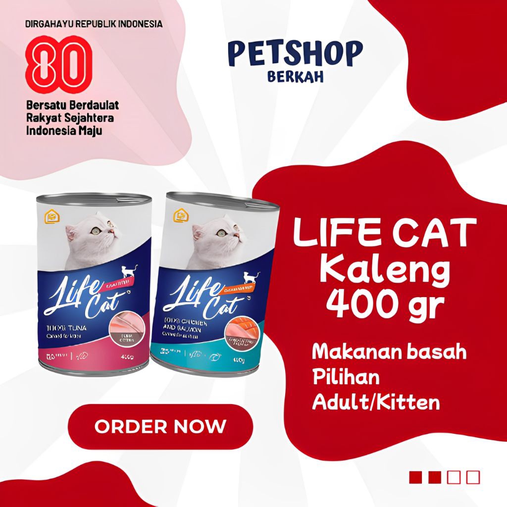 LIFE CAT 400gr Kaleng - Makanan Kucing Life Cat Kaleng