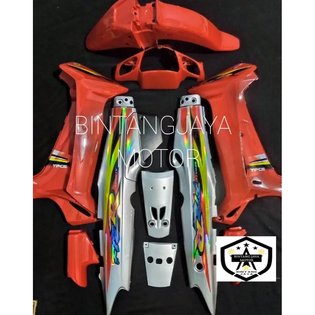 cover body fullset fizr LE merah silver hologram body fullset fizr silver merah LE hologram