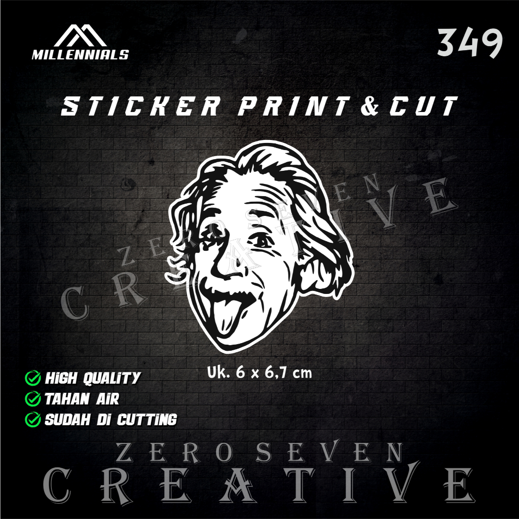 

STIKER ALBERT EINSTEIN / CHARACTER / STIKER VIRAL / LAPTOP / HANDPHONE / TUMBLER / AESTHETIC / VYNIL / ANTI AIR / PRINT & CUT