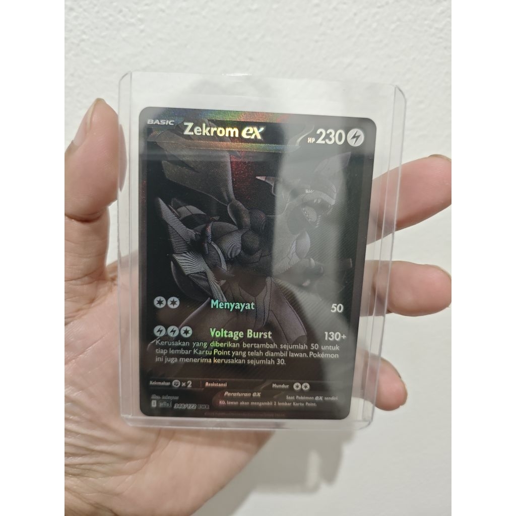 Zekrom EX BWR 348/172 sv11s Hitam & Putih Kartu Pokemon Indonesia TCG