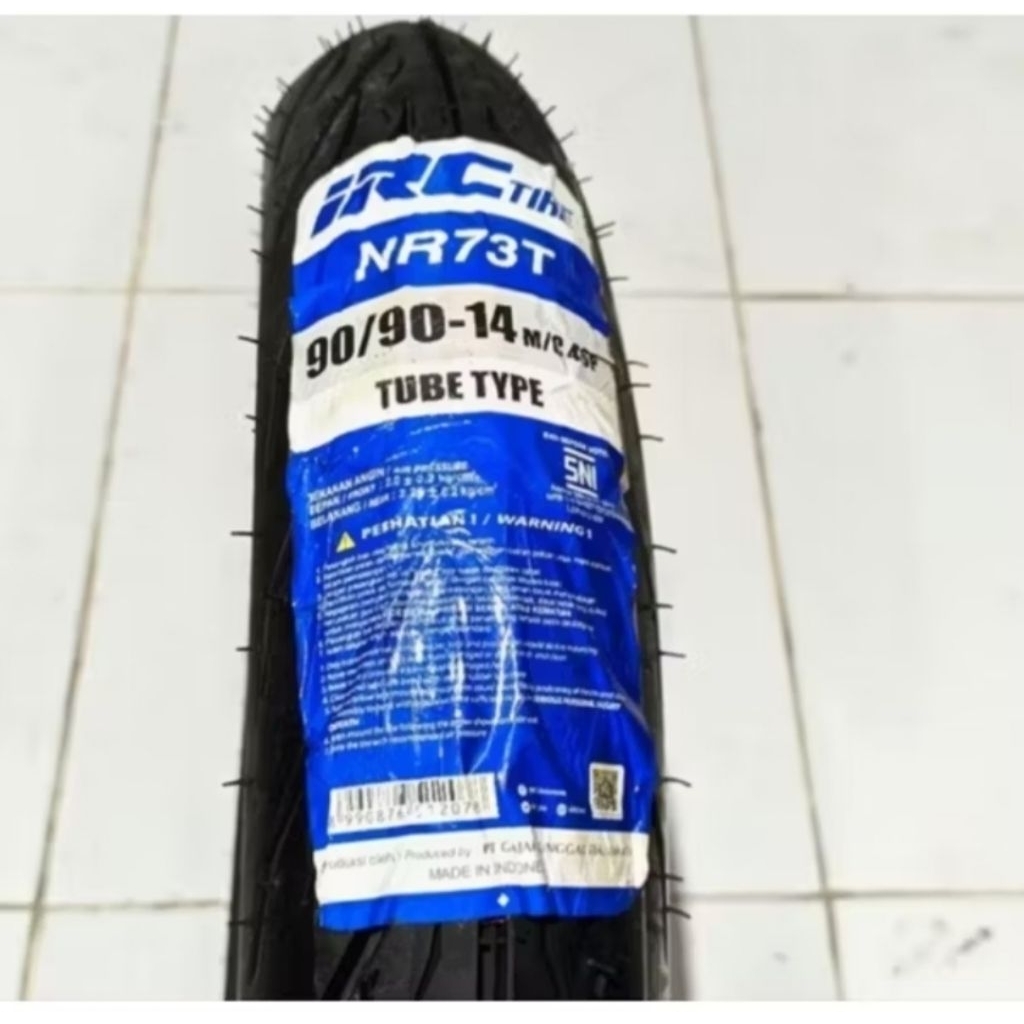 BAN LUAR IRC TUBE TYPE 90/90-14 NR 73T IRC TUBE TYPE PT GAJAH TUNGGAL