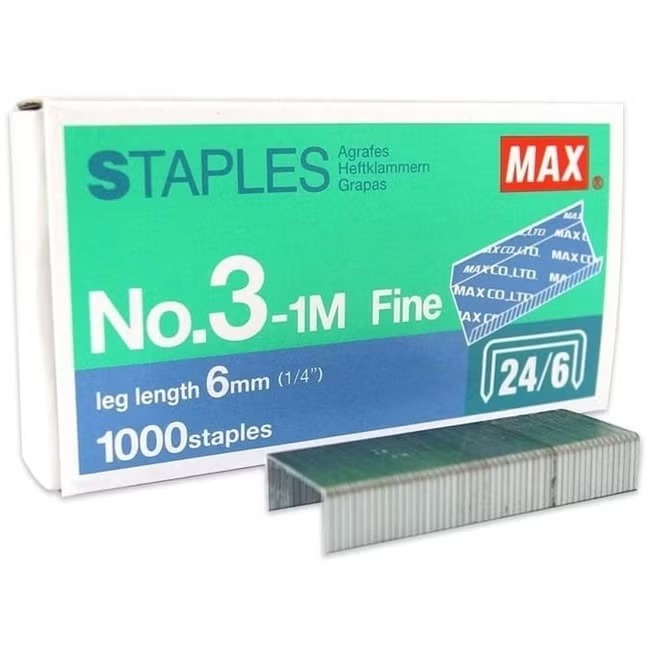 

Gramedia Karawaci - Max Staples No.3-1M - Isi Staples Penjilidan