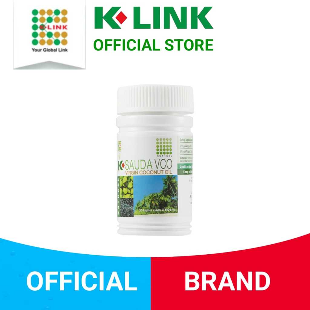 Sauda VCO K Link.K Sauda VCO Original K Link.Sauda VCO Original K Link.1 Botol Berisi 30 Kapsul.