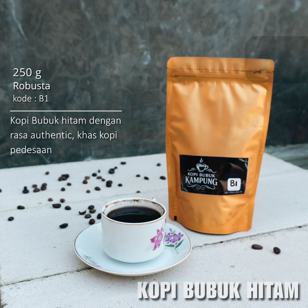 

(B1) 250g KOPI HITAM BUBUK / KOPI BUBUK HITAM / KOPI KAMPUNG