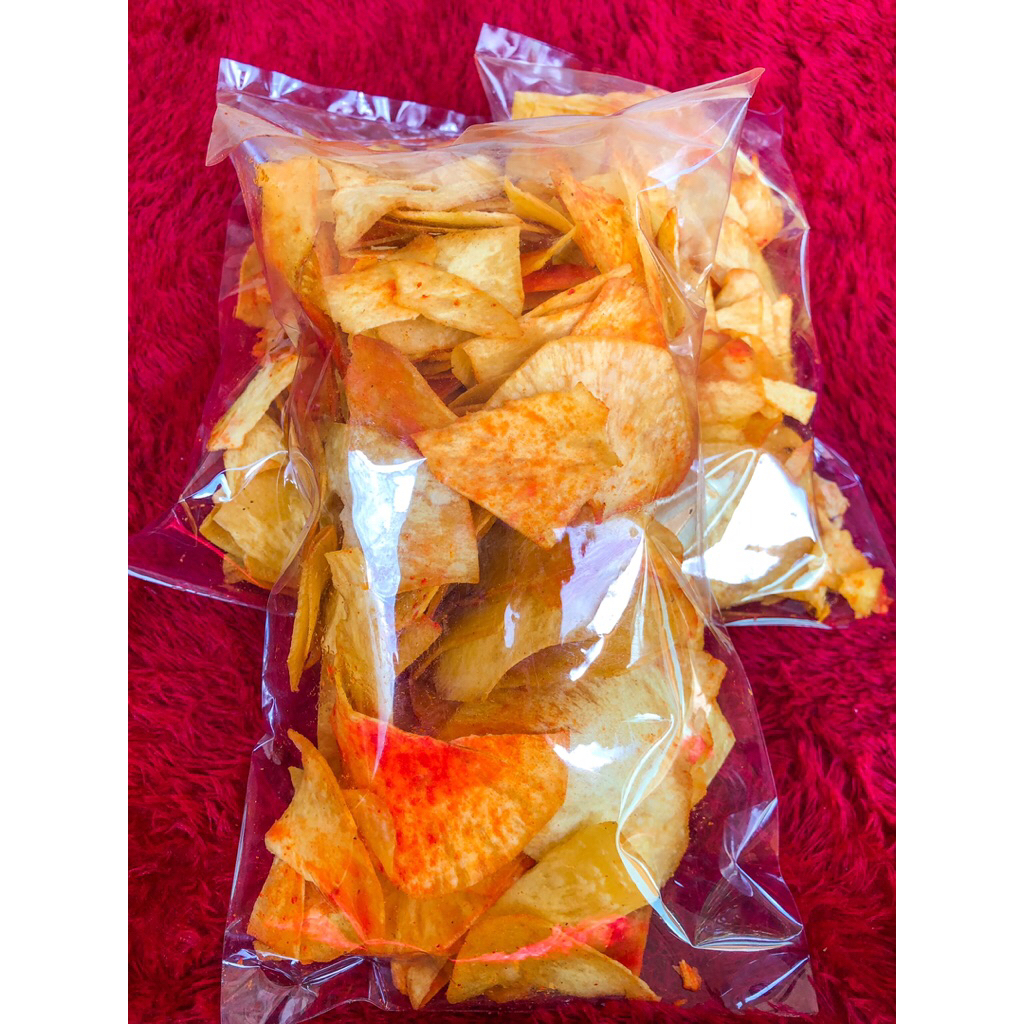 

keripik singkong balado, keripik tela, keripik menyok, keripik tela balado