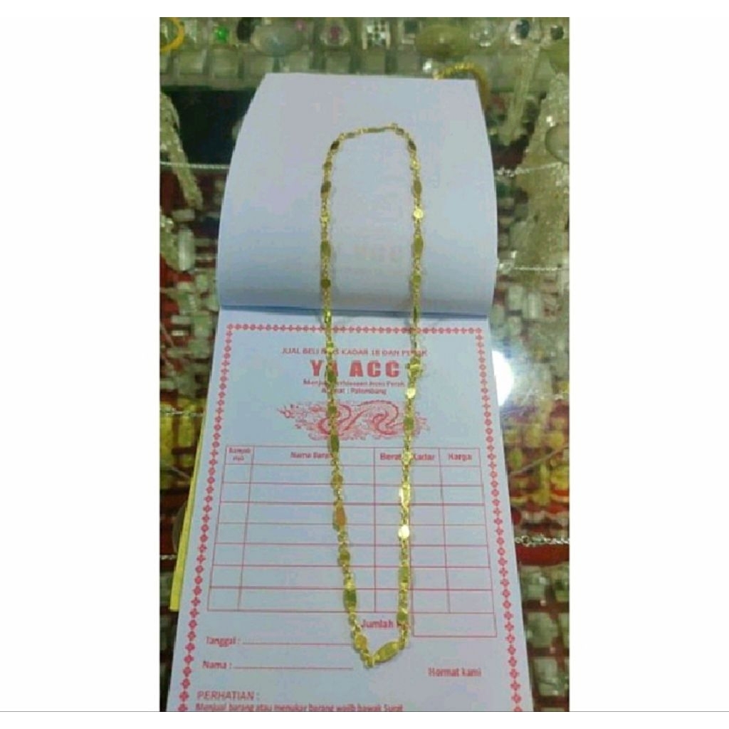 kalung biji cabe 1 suku lapis emas 24k. pjng 45cm