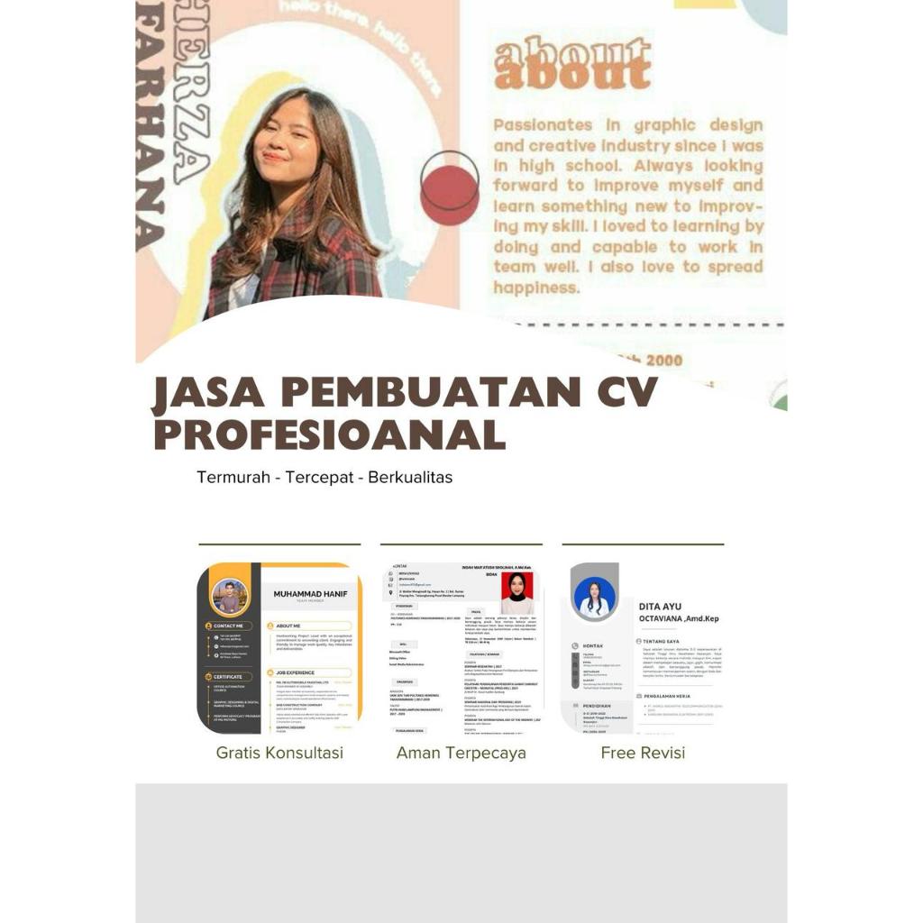 Jasa Buat CV Profesional & ATS Friendly | CV Fresh Graduate & Kerja Impian