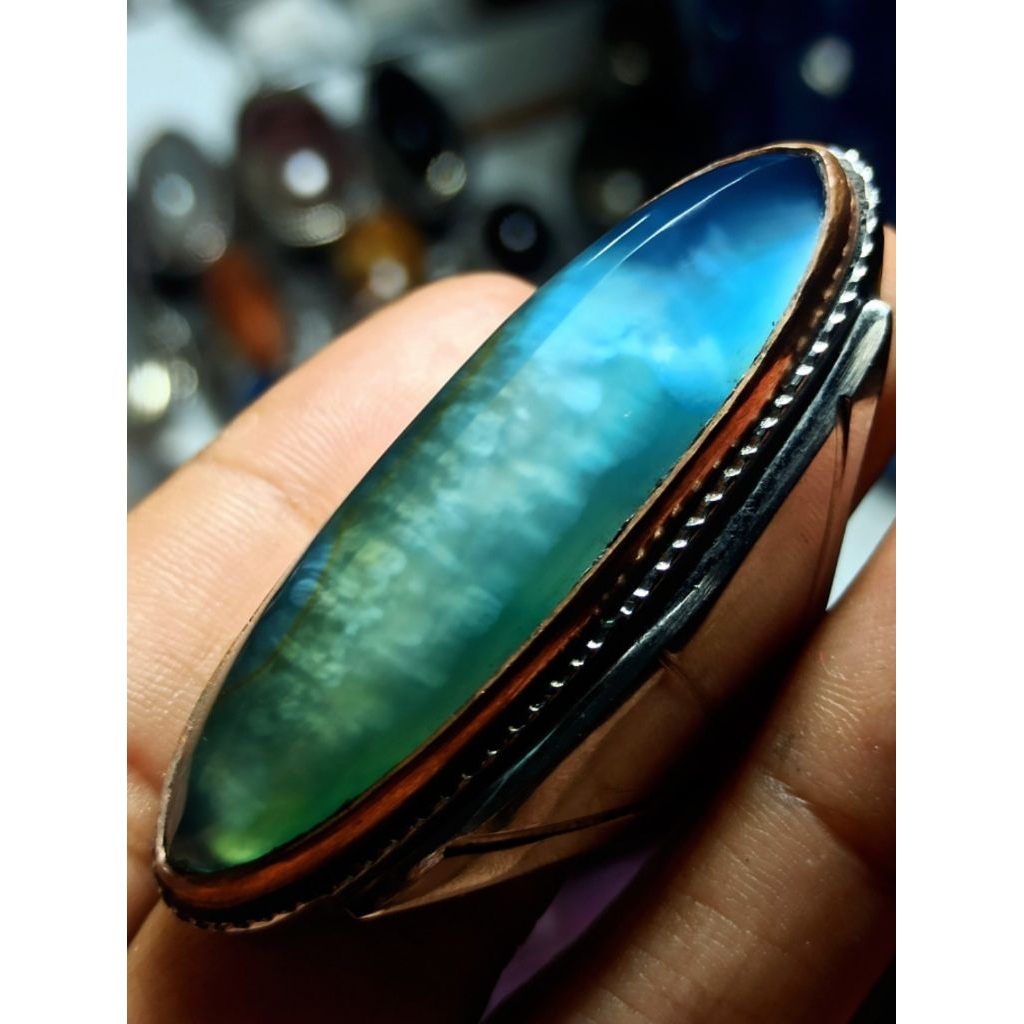 batu akik pandan biru langit