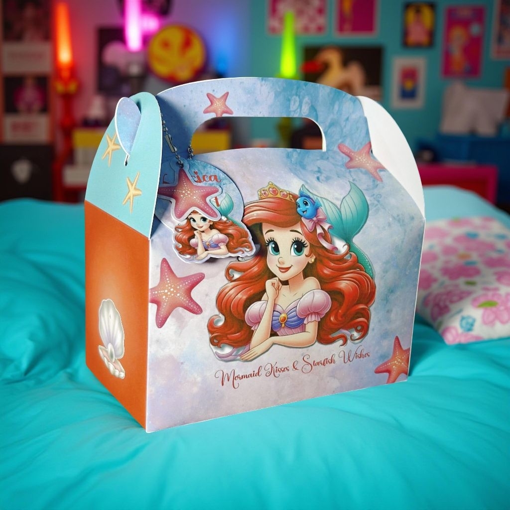 

Gable Box kotak snack hampers ulang tahun anak frozen princess ariel lilo n stitch captain america superman cinderella butter bear moana mermaid