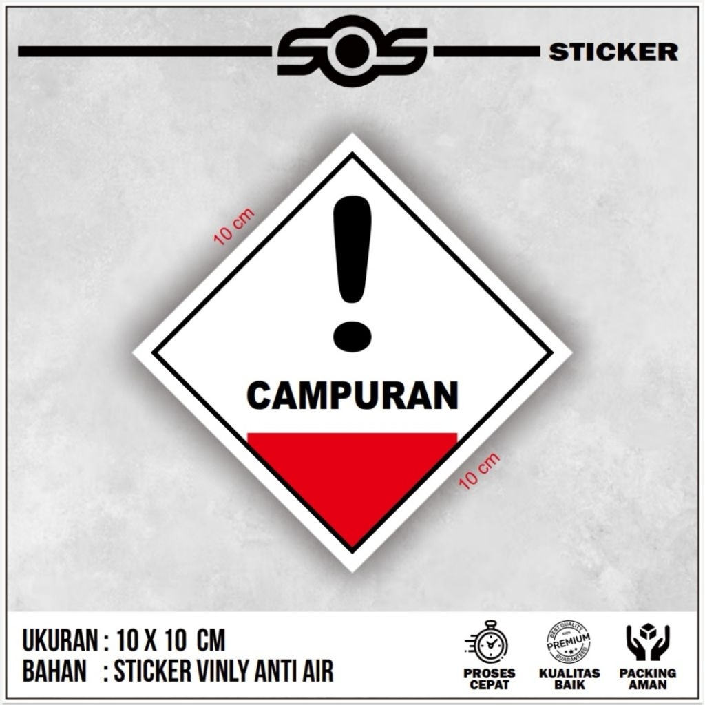 

STICKER SIGN / STICKER TANDA + STICKER LABEL PERINGATAN B3 BAHAN CAMPURAN BERBAHAYA + STICKER LABEL + STICKER PERINGATAN