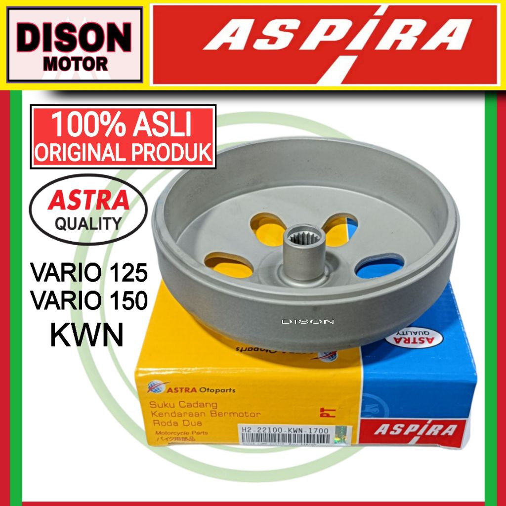 Mangkok kampas ganda Aspira Vario 125 Vario 150 KWN original rumah mangkok kampas kopling aspira