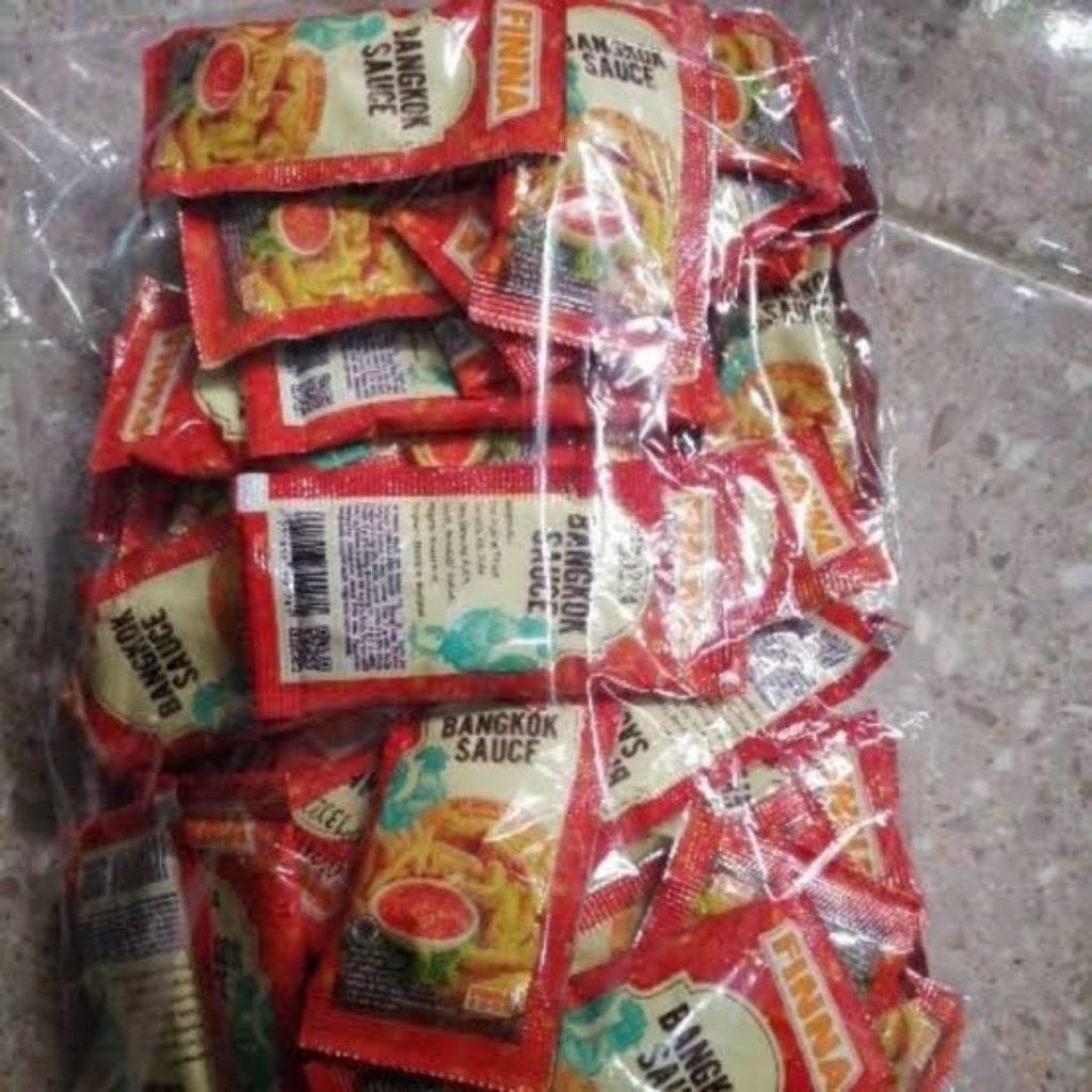 

( Dapat 30pcs ) Finna Saus Sambal Bangkok Sachet 9gr / Saos Dimsum Udang Keju