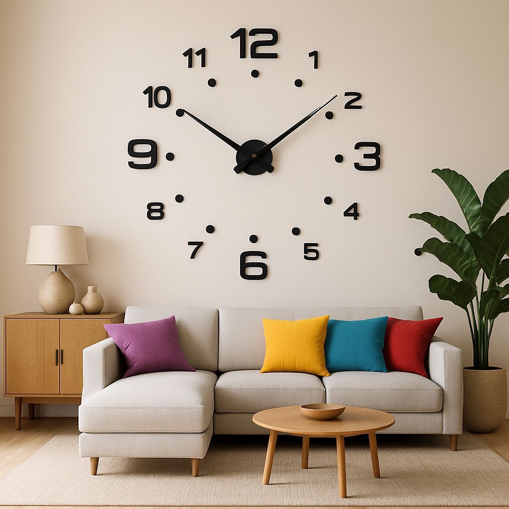 jam dinding jumbo DIY jam dinding aesthetic ruang tamu jam dinding digital jam dinding tempel jam di