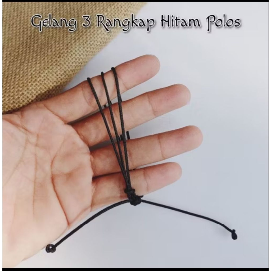 Gelang Hitam Polos Pria dan Wanita Couple