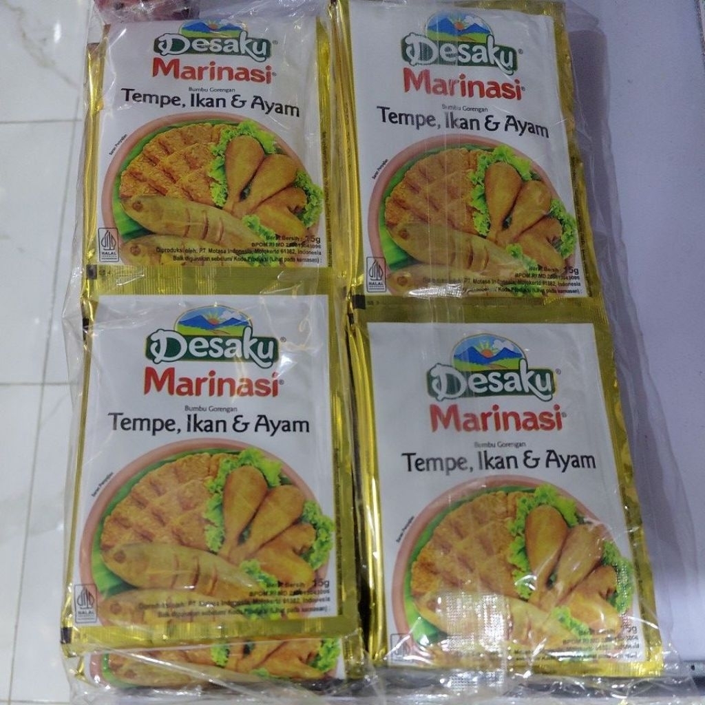 

Bumbu Marinasi Goreng Tempe, Ikan & Ayam Desaku, isi 12 Pcs
