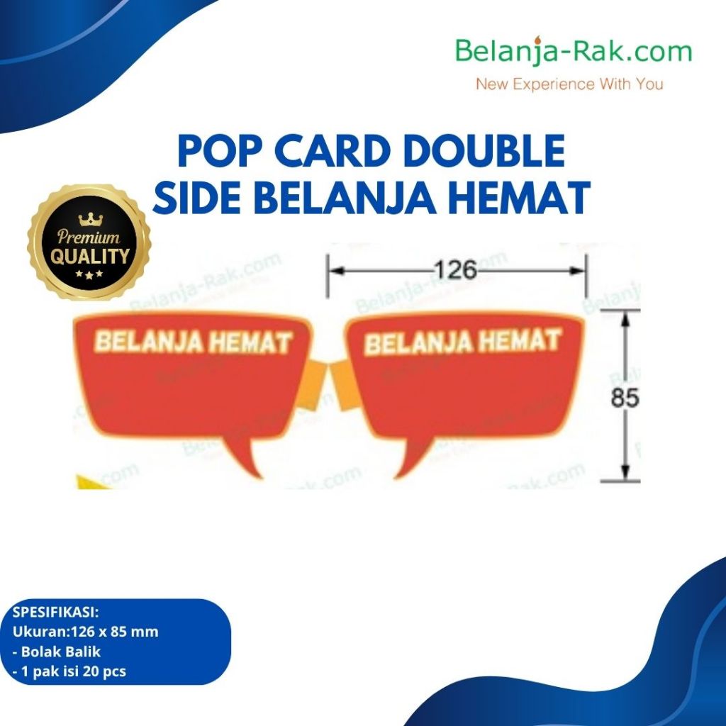 

Pop Card 2 Side BELANJA HEMAT Popcard Kertas 2 Sisi 1 Pack isi 20pcs