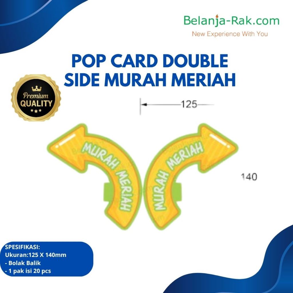 

POP Card 2 Side MURAH MERIAH Pop Card Kertas 2 Sisi 1 Pack isi 20pcs